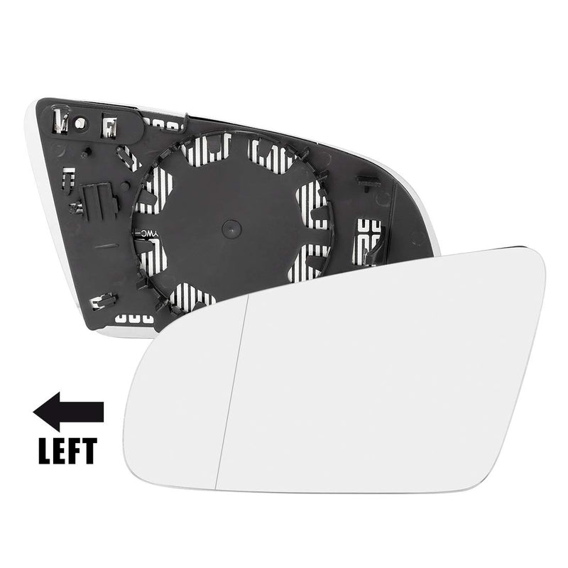 X AUTOHAUX Car Driver Left Side Rearview Mirror Glass Heated with Backing Plate for Audi S4 2004-2008 - LeoForward Australia