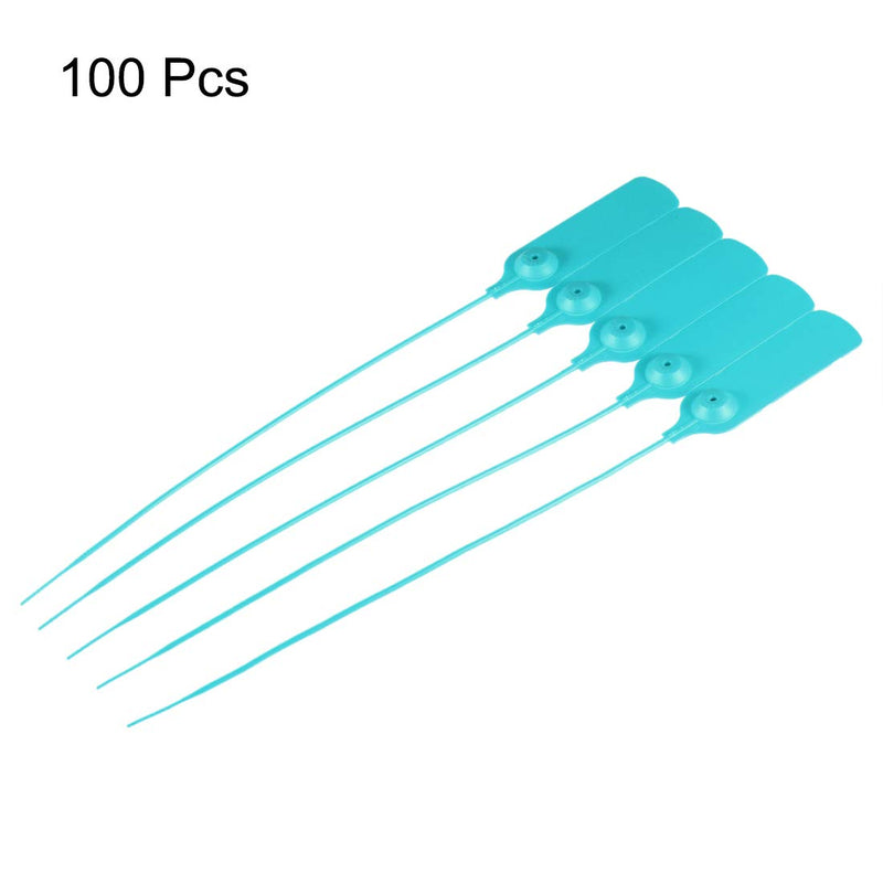  [AUSTRALIA] - uxcell Plastic Zip Ties Seals Anti-Tamper 300mm Length for Container Luggage, Light Blue, Pack of 100