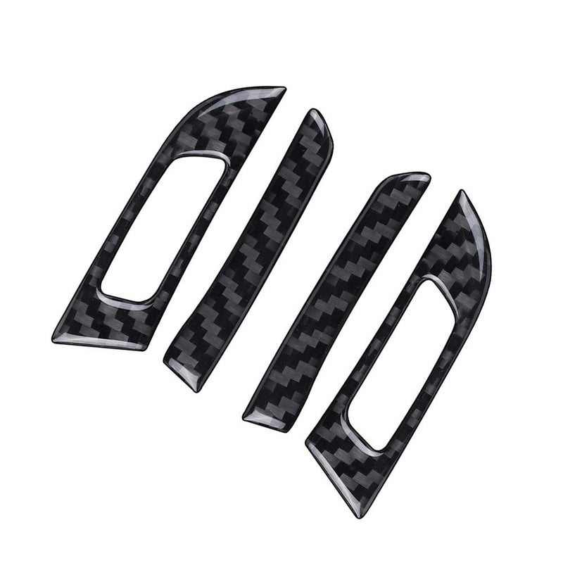 BLAKAYA Compatible with Carbon Fiber Car Front Side Air Outlet Vent Switch Frame Trim Sticker for BMW 3 4 Series GT F30 F32 F34 F36 2013 2014 2015 2016 2017 2018 2019 (4PCS Black - LeoForward Australia