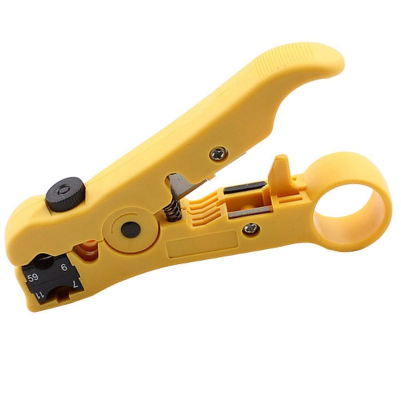  [AUSTRALIA] - Pack 2pcs Universal Cable Wire Stripper Cutter Stripping Tool for Flat or Round UTP Cat5 Cat6 Wire Coax Coaxial