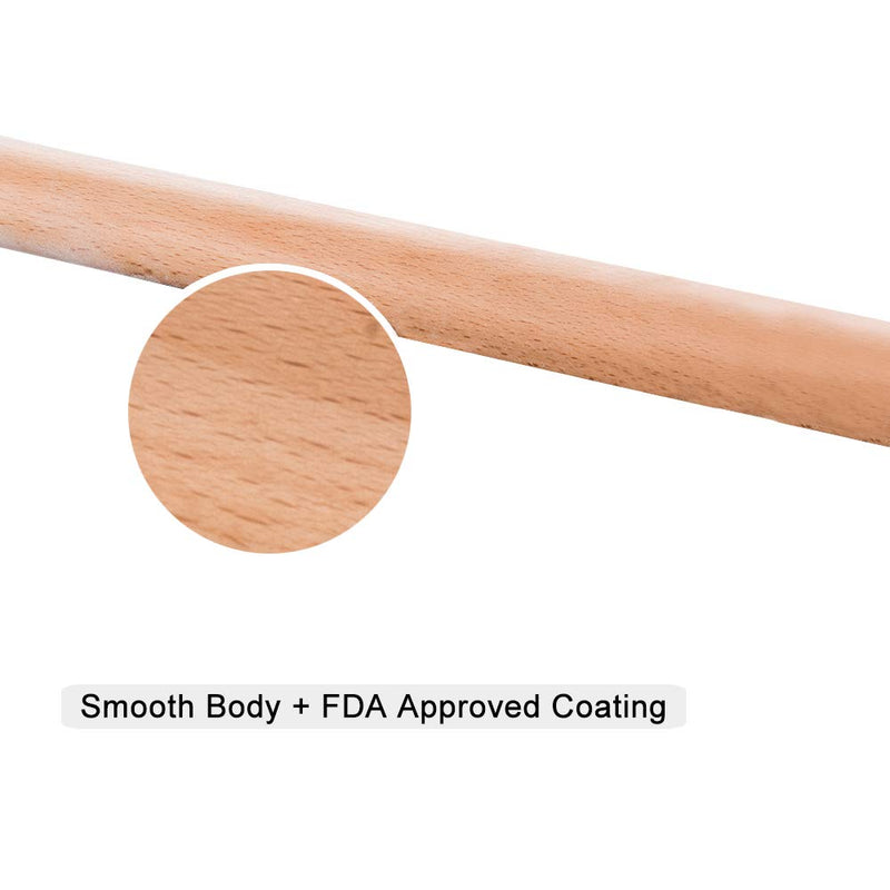  [AUSTRALIA] - Rolling Pin - Dough Roller Wood Rolling Pin for Baking, 15 Inch by 1-3/8 Inch, Professional Rolling Pins for Baking Pizza, Clay, Pasta, Cookies, Dumpling, Eco-friendly and Safe Measurements