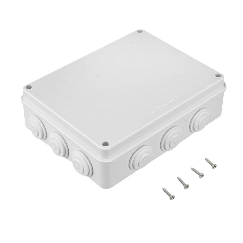 [AUSTRALIA] - Awclub ABS Plastic Dustproof Waterproof IP65 Junction Box Universal Electrical Project Enclosure White 10"x7.9"x3.1"(255mmx200mmx80mm) 10"x7.9"*3.1"