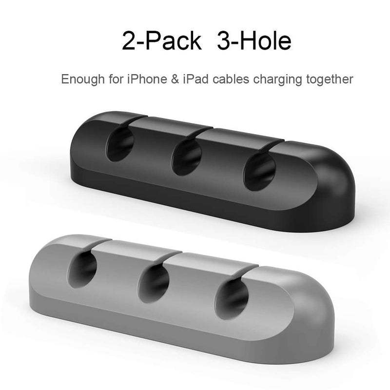  [AUSTRALIA] - 2 Pack Cable Clips and Adjustable Phone Holder