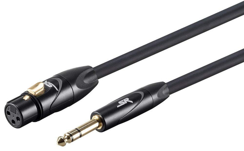  [AUSTRALIA] - Monoprice 3ft Stage Right XLR Female to 1/4inch TRS Male 16AWG Cable (Gold Plated)