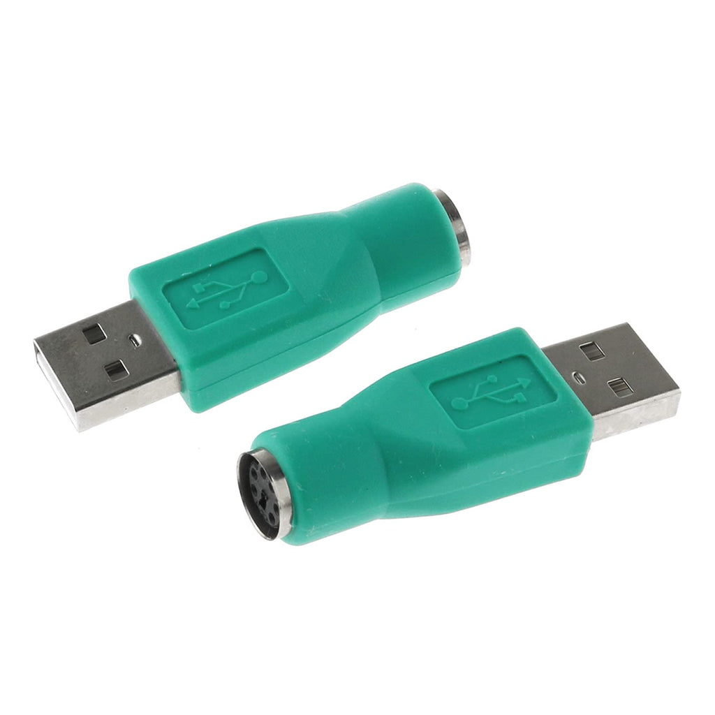  [AUSTRALIA] - DGZZI USB to PS2 Adapter 2pcs Green PS/2 Female to USB Male Converter Adapter for Mouse and Keyboard