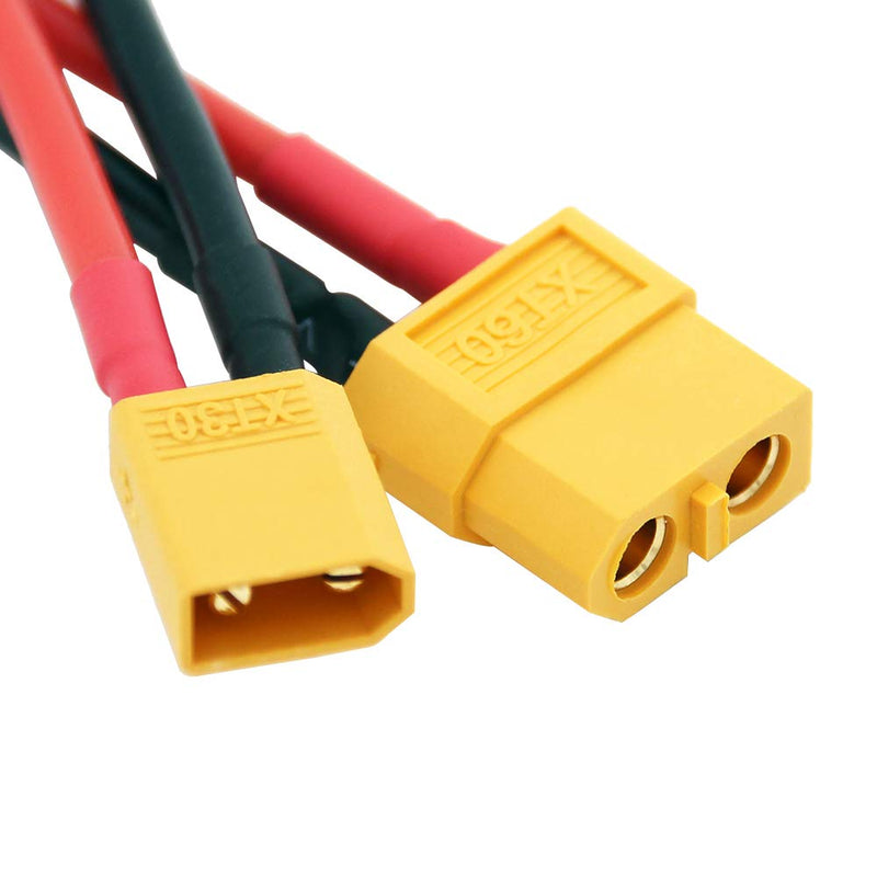  [AUSTRALIA] - 4pcs Male XT30 to Female XT60 / XT-60 Connector Adapter with 16awg 5cm Wire(BDHI-91)