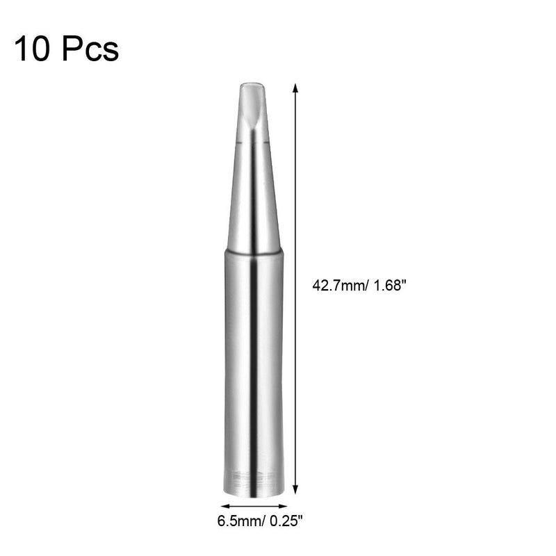  [AUSTRALIA] - uxcell Soldering Iron Tips 4mm x 6.5mm Flat Edge Replacement for Solder Station Tip 900M-T-2.4D Silver 10pcs