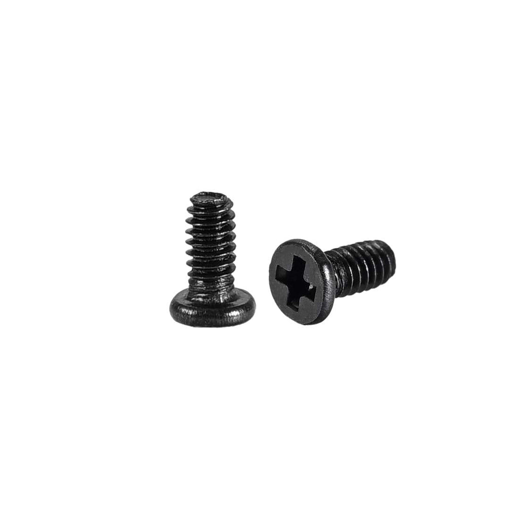  [AUSTRALIA] - uxcell M1.4x3mm Phillips Screw Fastener Black 2.5mm Dia Screw Head for Laptop PC TV Fan Switch 100pcs