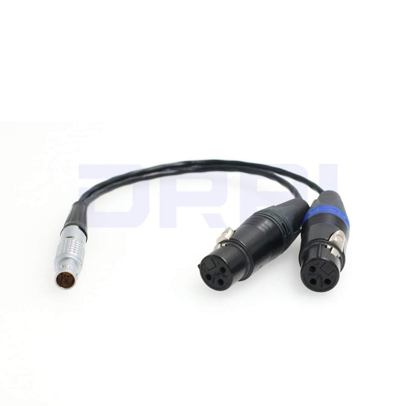  [AUSTRALIA] - DRRI Atomos 10pin to Dual 3-Pin XLR Breakout Audio Input Cable for Shogun Monitor Recorder Z 10pin-2*XLR