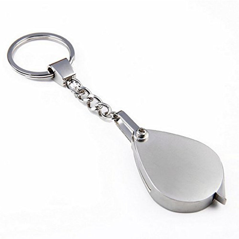 15x Pocket Magnifier Gift Metal Folding Magnifying Glass with Key Chain Jewelry Loupe Lens 20mm for Reading Maps, Labels, Crafts,Coins, Inspection, Low Vision 15x - LeoForward Australia