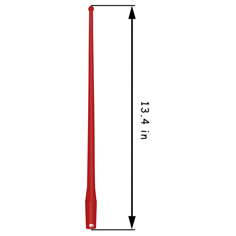  [AUSTRALIA] - ONE250 13" inch Flexible Antenna, Compatible with GMC Sierra (2000-2023), Canyon (2015-2023), Acadia (2007-2019), Terrain (2010-2017), Yukon (1992-2006) - Designed for Optimized FM/AM Reception (Red) Red
