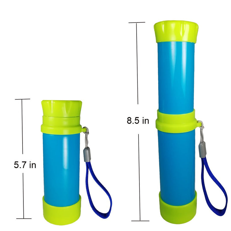  [AUSTRALIA] - Luwint Portable Pocket Pirate Monocular Telescope - Retractable Educational Science Toys Spyglass for Kids Boys Girls Dark Blue/ Green