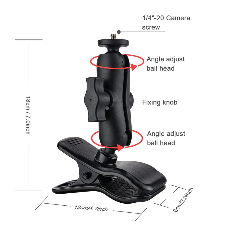  [AUSTRALIA] - POWRIG Guitar Phone Holder Mount, Action Camera Mount for Guitar