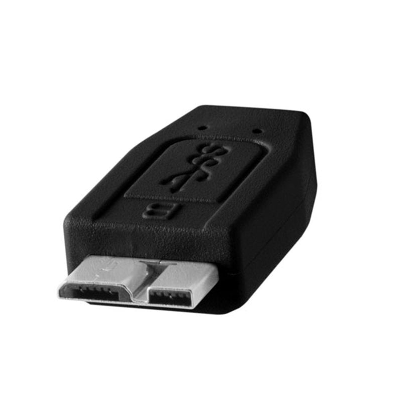  [AUSTRALIA] - TetherPro USB-C to 3.0 Micro-B, 15' (4.6m) (Black) Black