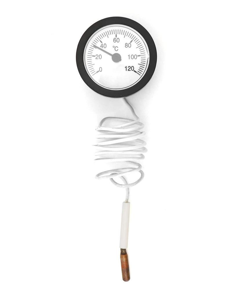  [AUSTRALIA] - QWORK thermometer with capillary sensor used for boilers, heating and cooling systems, capillary 1000 mm, 0-120°C