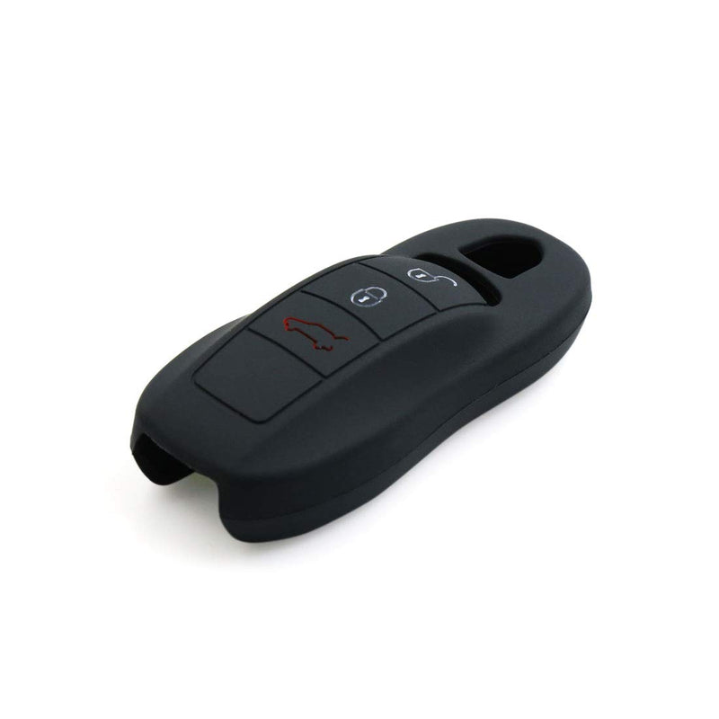 X AUTOHAUX Black Silicone Keyless Entry Car Remote Key Fob Case Cover Protector for Porsche Macan Panamera Cayenne - LeoForward Australia