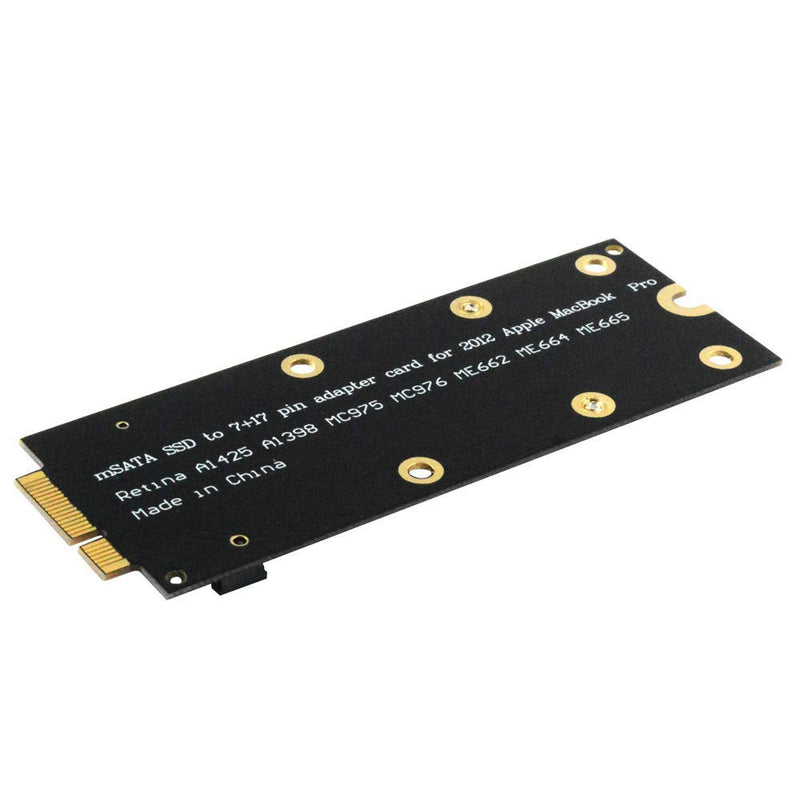 GODSHARK mSATA to A1398 A1425 (2012 & Early 2013) Adapter for MacBook Pro Retina SSD Replacement, Mini PCIe SATA SSD Converter Card - LeoForward Australia