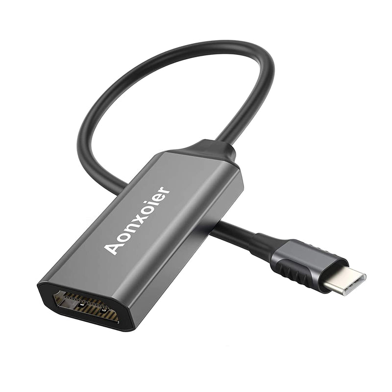  [AUSTRALIA] - USB C to HDMI Adapter (4K@30Hz,1080P@60Hz),USB Type-C to HDMI Adapter [Thunderbolt 3 Compatible] Compatible with MacBook Pro,Samsung Galaxy S9/S8, Surface Book 2, Dell XPS 13/15, Pixelbook More Grey-HDM-F2