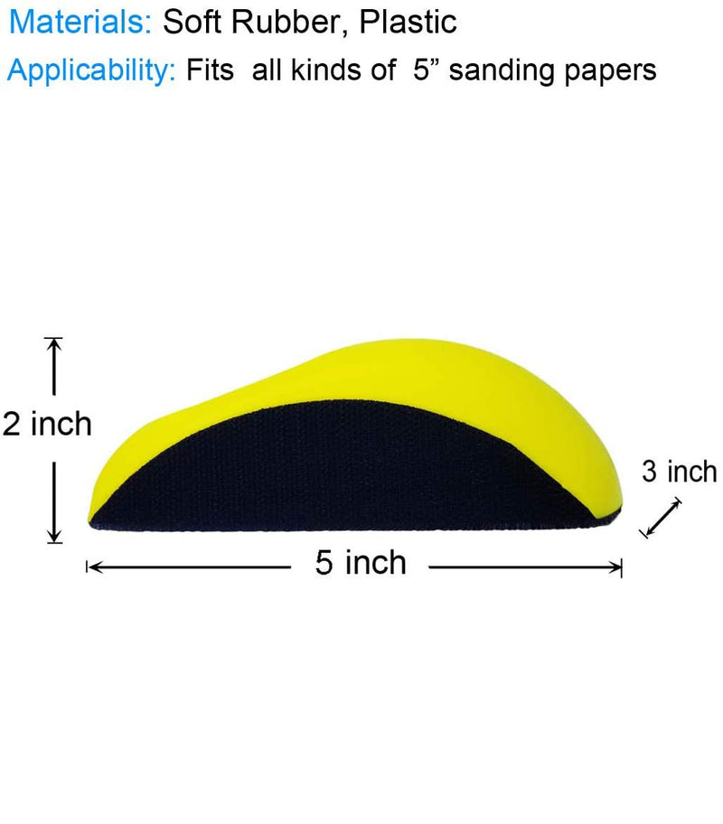  [AUSTRALIA] - Tonmp 5 inch Mouse Hand Sanding Pad Hook and Loop Sanding Block -Hook Backing Plate For sander Woodworking, Furniture Restoration, Home and Automotive Body. 5 inch mouse pad