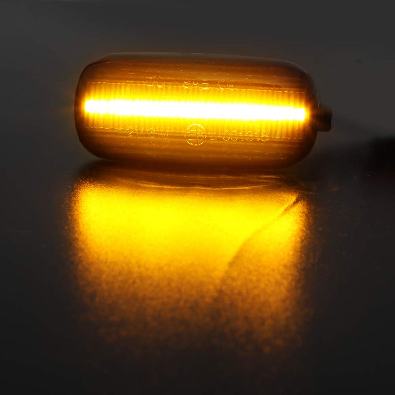 Jinfili Dynamic Flowing SMD Smoke Amber Led Side Marker Turn Signal Light for Audi A3 S3 8P A4 S4 RS4 B6 B7 B8 A6 S6 RS6 - LeoForward Australia