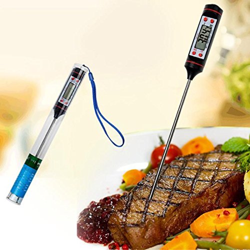 Meat Thermometer, Cooking Thermometer [5.8 Inch Long Probe] with Instant Read, LCD Screen, Hold Function for Kitchen Food Smoker Grill BBQ Meat Candy Milk Water - LeoForward Australia