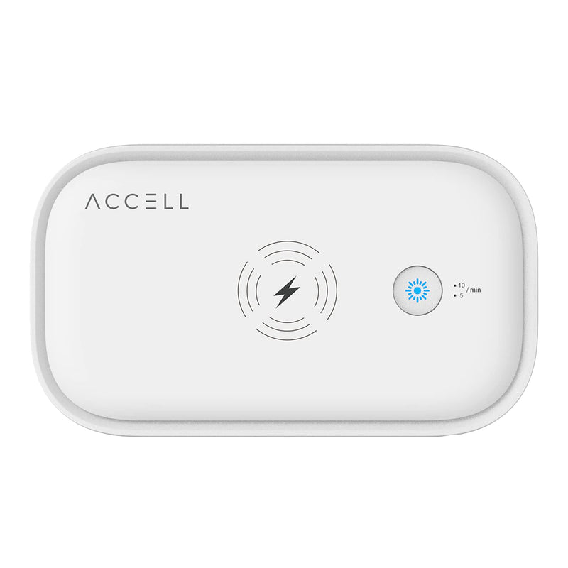  [AUSTRALIA] - Accell UV Light Sanitizer with 15W Wireless Charging - Deep Cleaning Sanitizer for Cellphones and Small Gadgets with Aroma Diffuser and a Wireless Charger for Qi Compatible Devices (D233B-002F)