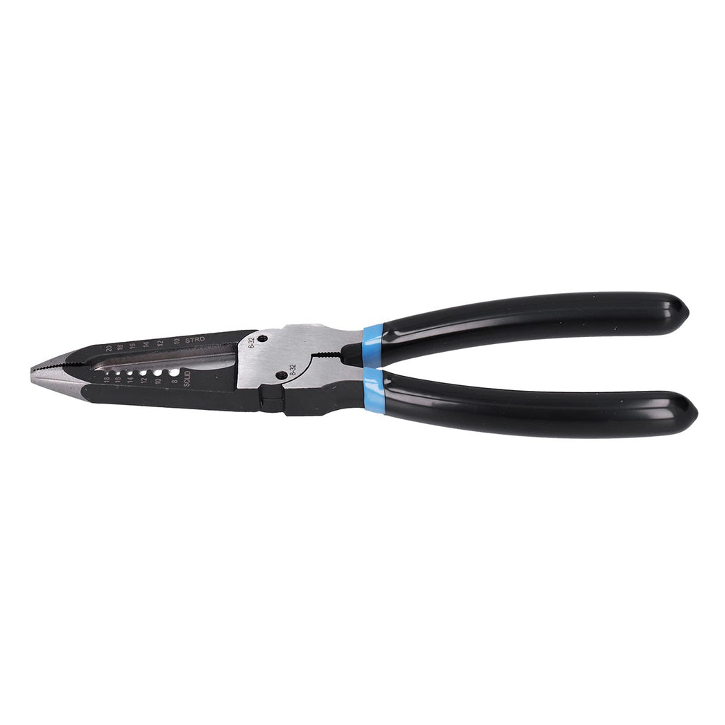  [AUSTRALIA] - 55# Steel Wire Stripper with Broken Wire Holes Multi Tool Needle Nose Wires Pliers Stripper Pointed Mouth Metric