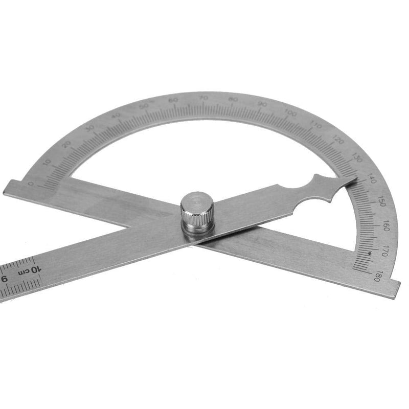  [AUSTRALIA] - Stainless steel protractor, 0-180 degrees 15 cm digital inclinometer protractor goniometer angle finder measuring device ruler (150 x 200 mm) 150 x 200 mm