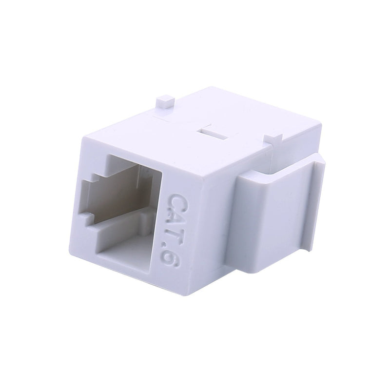  [AUSTRALIA] - iGreely RJ45 Keystone Coupler - 10Pack Cat6 Cat5e Cat5 Compatible 8P8C Ethernet Network Jack Insert Snap in Adapter Connector Port Inline Coupler for Wall Plate Outlet Panel - White