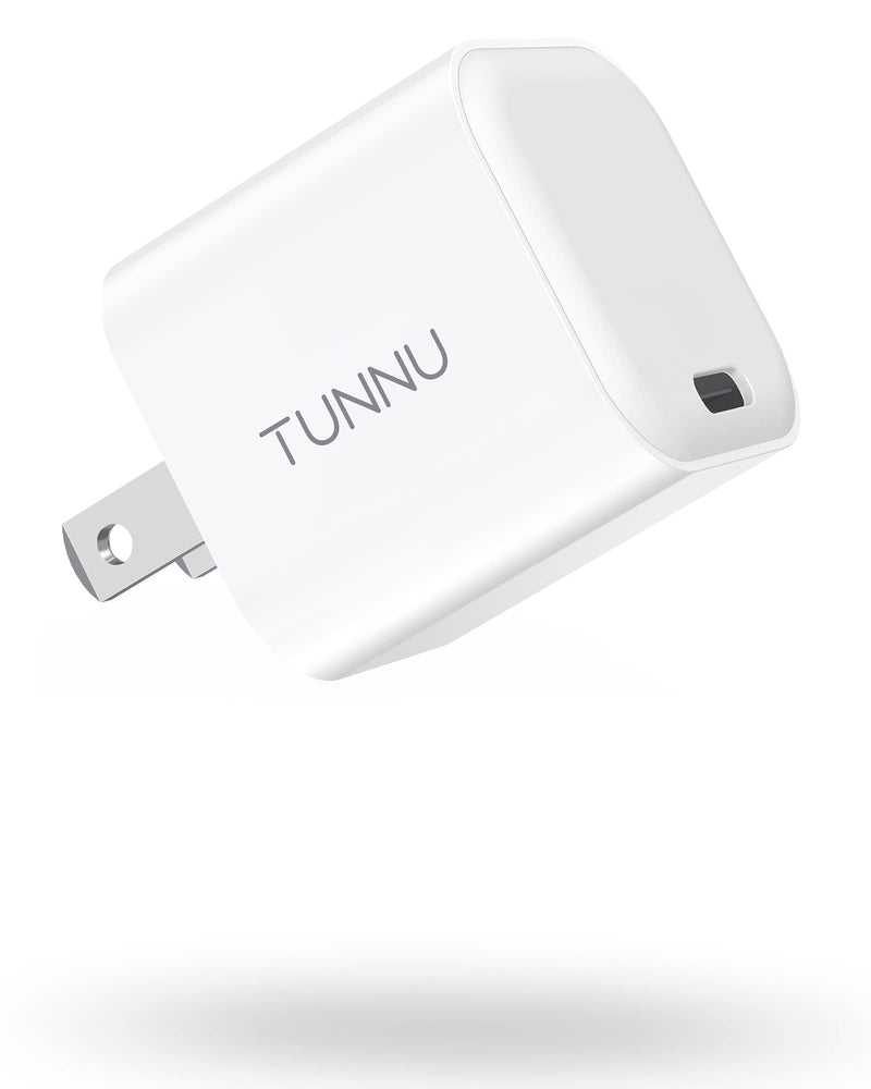  [AUSTRALIA] - TUNNU 30W USB C Charger Mini GaN PD Fast Charging Block - PPS 33W Wall Power Adapter for Type C Smartphone Tablet - Compatible with Apple iPhone 13/12/Pro iPad Samsung Google Pixel MacBook Air 30W Whitex1
