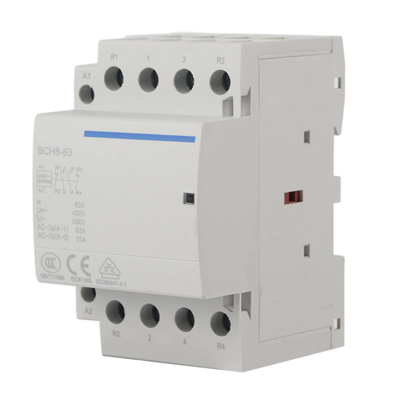  [AUSTRALIA] - 230V AC Contactor 4P 2NO 2NC 63A 50Hz 60Hz 4 Pin Household AC Contactor AC230V