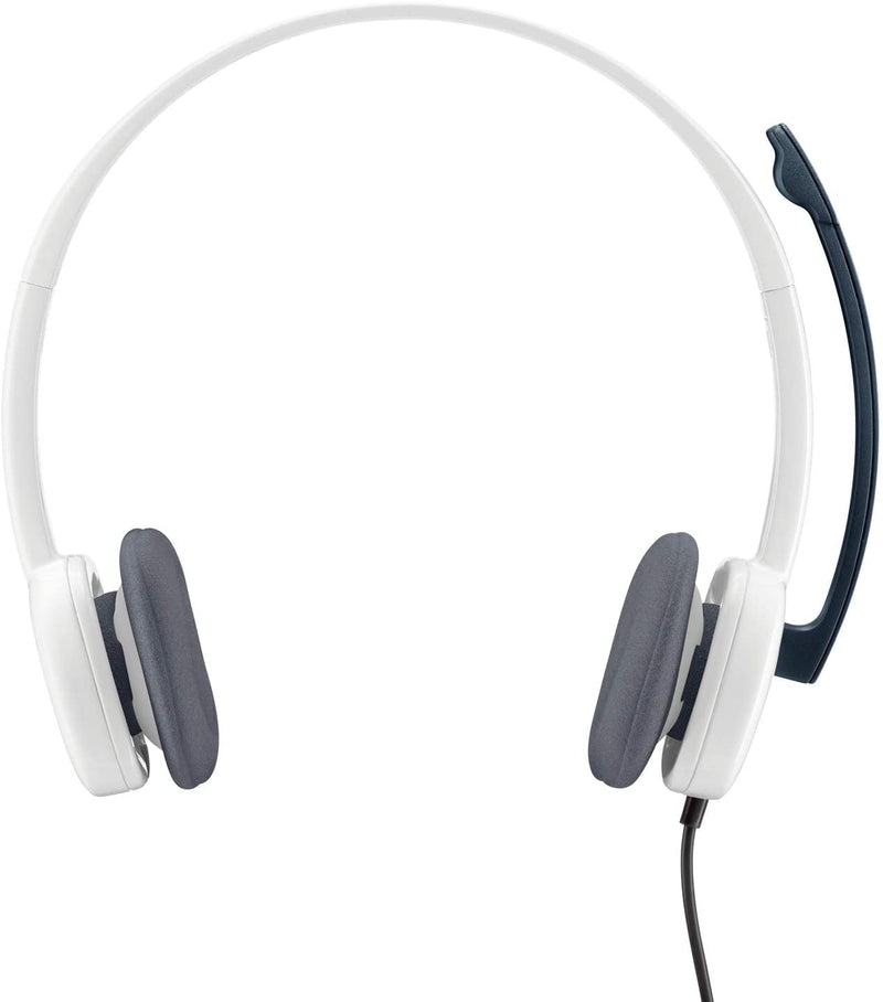  [AUSTRALIA] - Logitech Stereo Headset H150 with Noise Cancelling Mic, Includes USB Headset Adapter for Computer PC, Mac, Laptop - Universal - Bulk Packaging - Cloud White