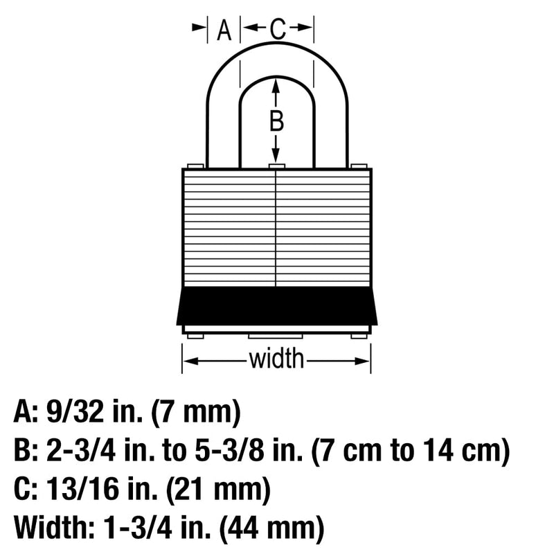  [AUSTRALIA] - Master Lock 517D Laminated Padlock with Long Shackle Standard