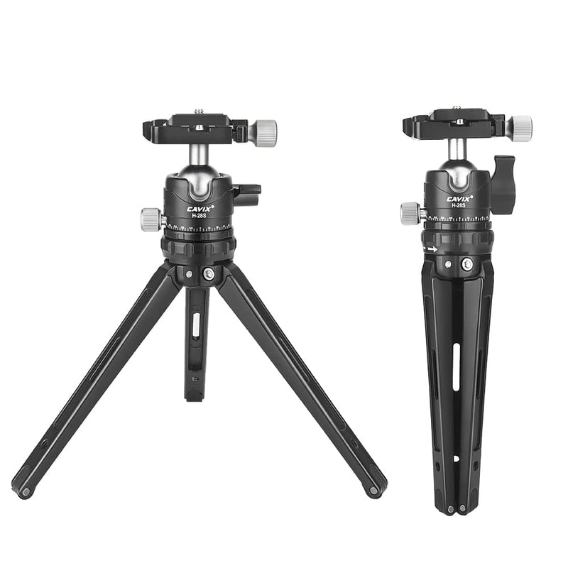  [AUSTRALIA] - Mini Tripod Stand, CAVIX LS-02 Camera Tabletop with 360 Degree Ball Head 1/4” Quick Release Plate for DSLR Camera