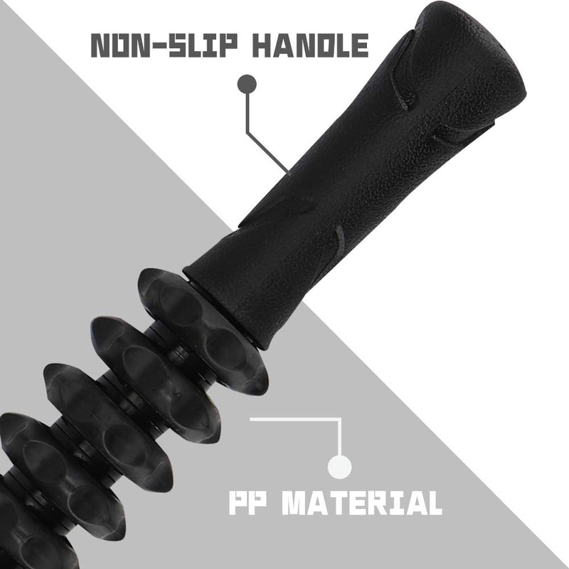  [AUSTRALIA] - Professional Muscle Roller Stick For Release Sore Muscle, 2019 New Style Leg Gym Hand Muscle Rollers(Black) Black