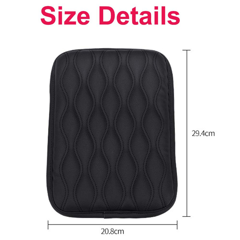  [AUSTRALIA] - Dotesy Auto Center Console Cover Armrest Pads, PU Leather Universal Car Center Console Box Arm Rest Pads Cushion Protector (Black) Black