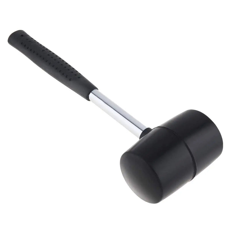  [AUSTRALIA] - ChgImposs 14-Ounce Double-Faced Soft Mallet，Non-elastic Stainless Steel Rubber Mounting Hammer with Round Head and Non-slip Handle DIY Hand Tool