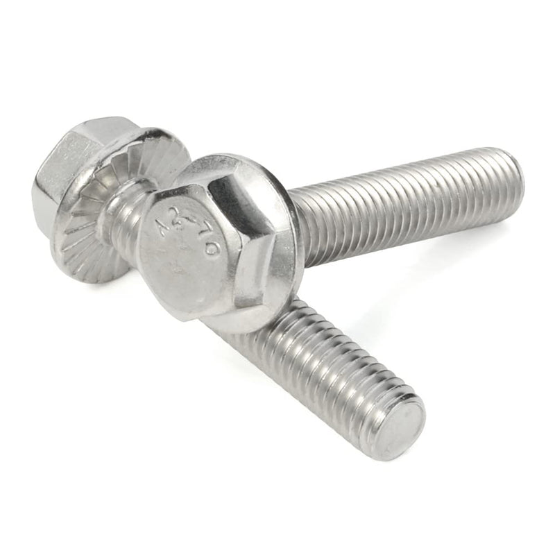  [AUSTRALIA] - M8-1.25 x 30mm Flanged Hex Head Bolts Flange Hexagon Screws, Stainless Steel 18-8 (304), Plain Finish, DIN 6921, 15 PCS M8 x 30mm (15 PCS)