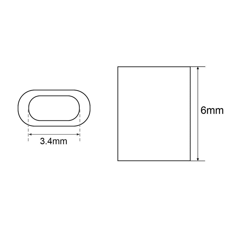 uxcell Aluminum Crimping Loop Sleeve Oval for 3/64" - 1/16" Wire Rope Pack of 100 - LeoForward Australia