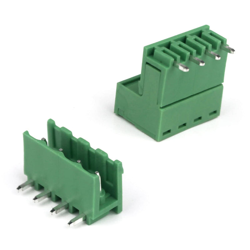  [AUSTRALIA] - 30 Pairs 5.08mm 2 Pin/4 Pin PCB Mount Screw Terminal Connector 250V 10A Terminal Block for Arduino (2 Pin-15 Pairs, 4 Pin-15 Pairs/Green)