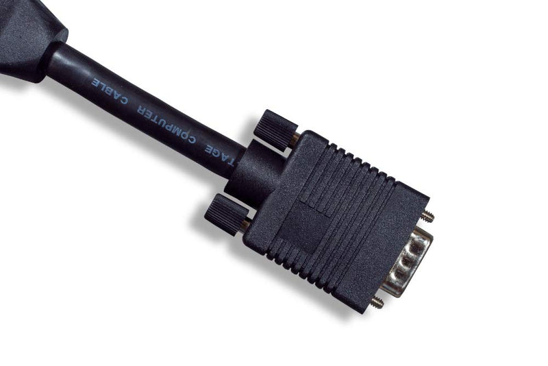 Cablelera ZC7QEXMF-01 VGA to 5 Mini Coaxial Monitor Cable,HD15 M/BNC F X 5, 1', 28AWG, OD:9.0mm - LeoForward Australia