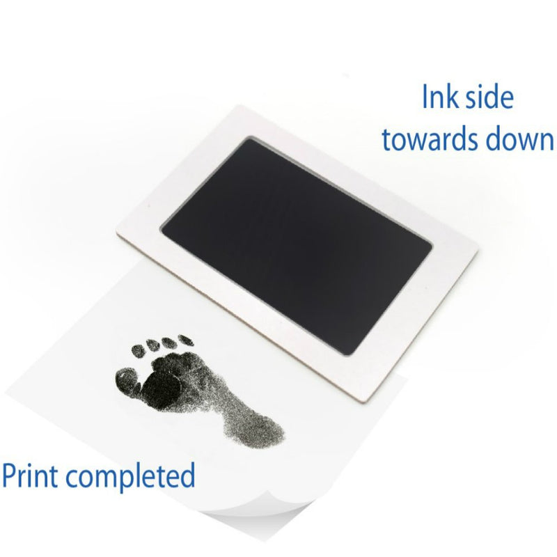 Large Clean Touch Ink Pad for Baby Handprints and Footprints – Inkless Infant Hand & Foot Stamp – Safe for Babies, Doesn’t Touch Skin – Perfect Family Memory or Gift, Black Print Kit by Tiny Gifts Large - LeoForward Australia