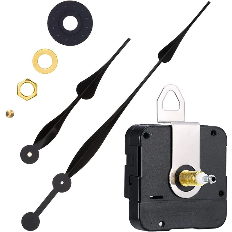  [AUSTRALIA] - MMOBIEL 22 Pcs Clock Movement Mechanism Replacement Kit High Torque DIY Wall Clock Making Hands and Motor Kit with 2 Motors and 12 Hands 25mm / 1 inch Shaft