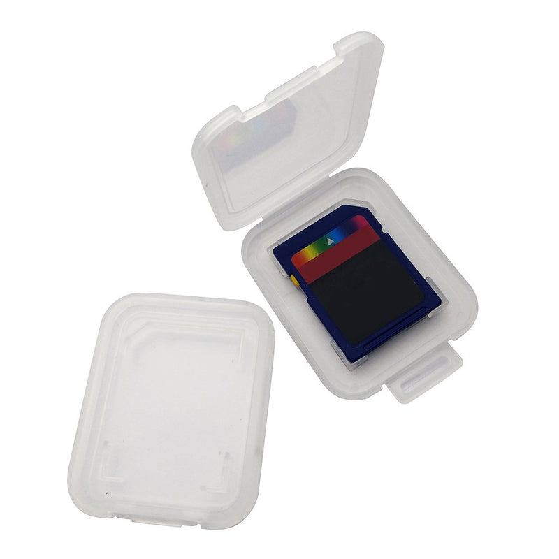  [AUSTRALIA] - 20 Pcs Plastic Memory Card Storage Case Compatible with SD MMC/SDHC PRO Duo White