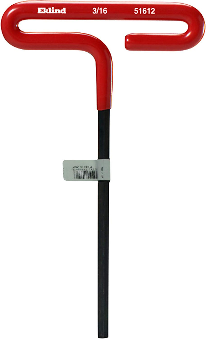  [AUSTRALIA] - EKLIND 51612 3/16 Inch Cushion Grip Hex T-Handle T-Key allen wrench 3/16"