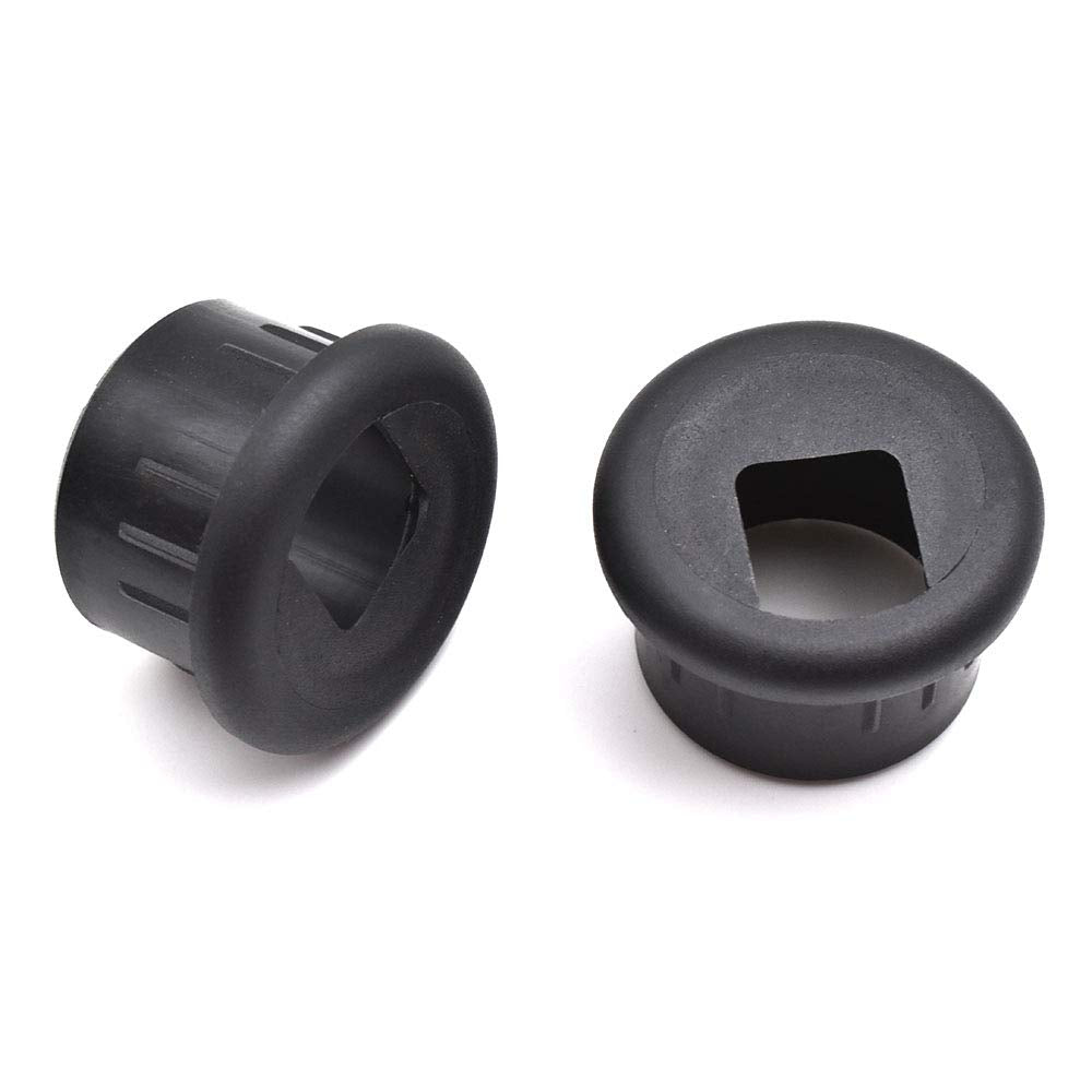  [AUSTRALIA] - 1 inch Desk Hole Cover Grommet Black Cable Cord Cover Plastic Wire Organizers for Office PC Desk(2 Pack) 1 Inch(26mm)