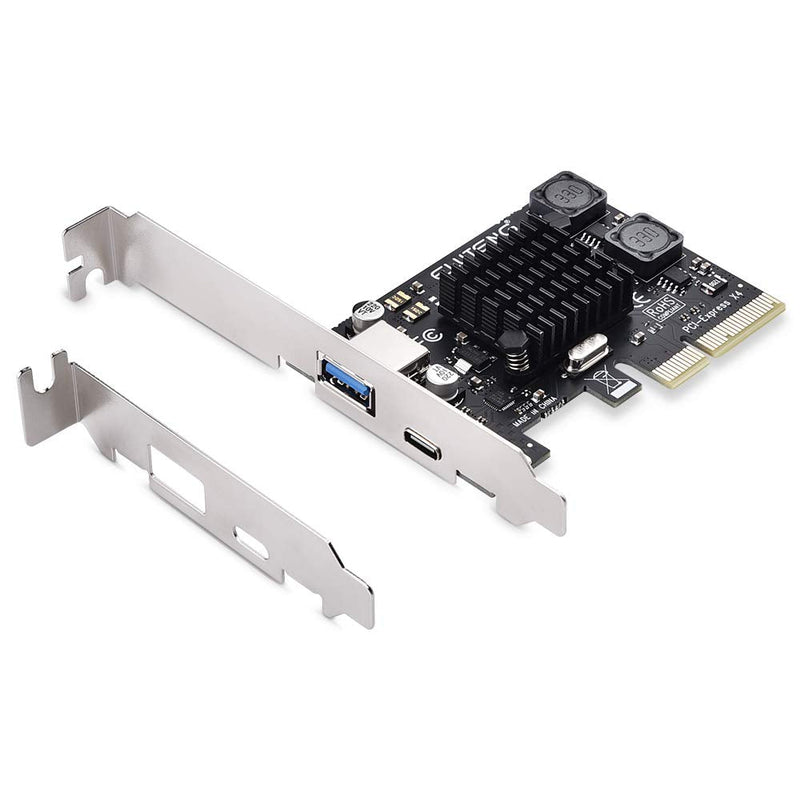  [AUSTRALIA] - ELUTENG PCI Express Card PCIE to USB 10Gbps Max USB Gen2 PCIE Expansion Card USB C & USB A for Windows XP/7/8/8.1/10/Linux USB + Type C