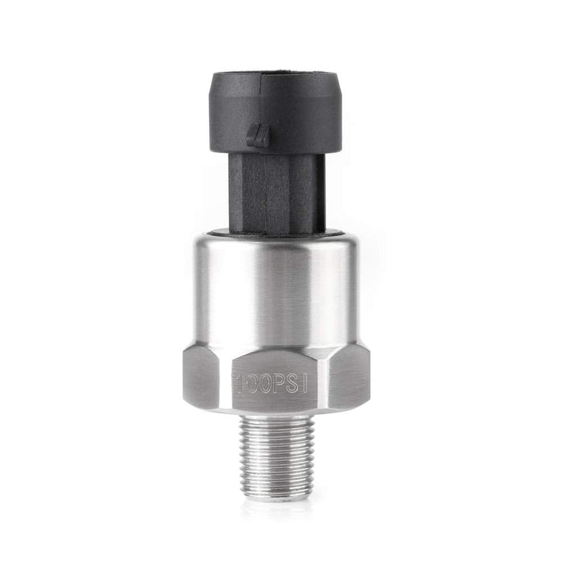  [AUSTRALIA] - DC 5V Pressure Sensor 1/8 Inch NPT Thread Pressure Transducer Sensor, Stainless Steel Pressure Sensor Transmitter Pressure Transmitter for Water, Fuel, Air (100 psi)