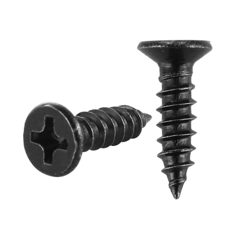  [AUSTRALIA] - JQK #6 x 1/2" Black Screw, Flat Head Phillips Wood Screw 18-8 S/S Electroplating Black Stainless Steel, 6 x 1/2-Inch, 100-Piece, SB3514-P100 100 Pcs #6 x 1/2 IN-Black