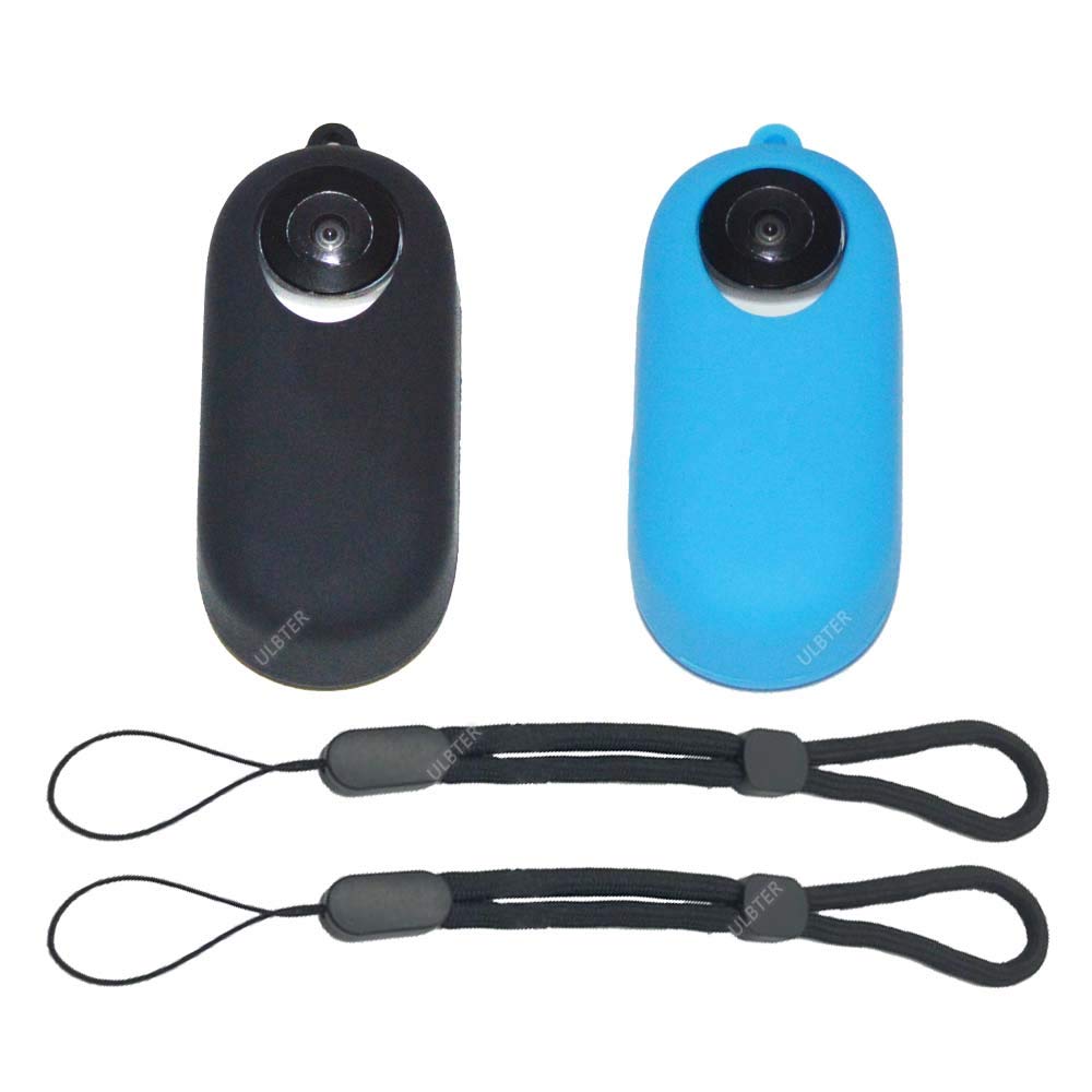  [AUSTRALIA] - Rubber Sleeve Case for Insta360 GO Black/Blue + Lanyard Silicone Protective Case for Insta360 GO Stabilized Sports Action Camera Accessory
